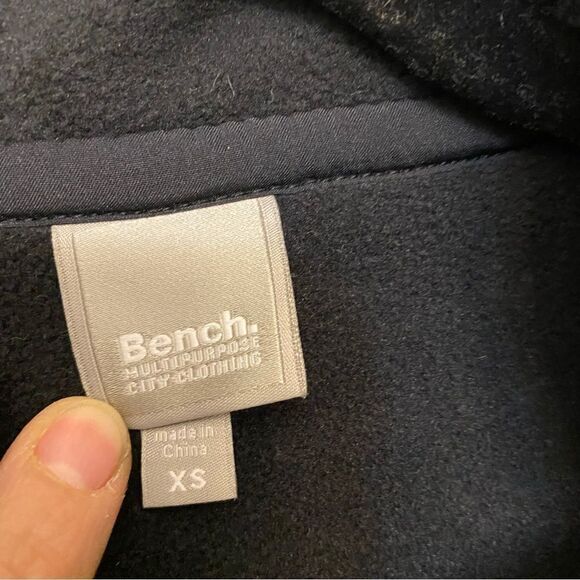 Bench Vail Fleece Lined Black & White tweed Jacket asymmetrical zipper -XS/4 - Picture 5 of 14